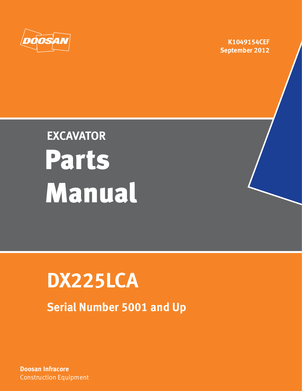 Doosan DX225LCA Parts Manual