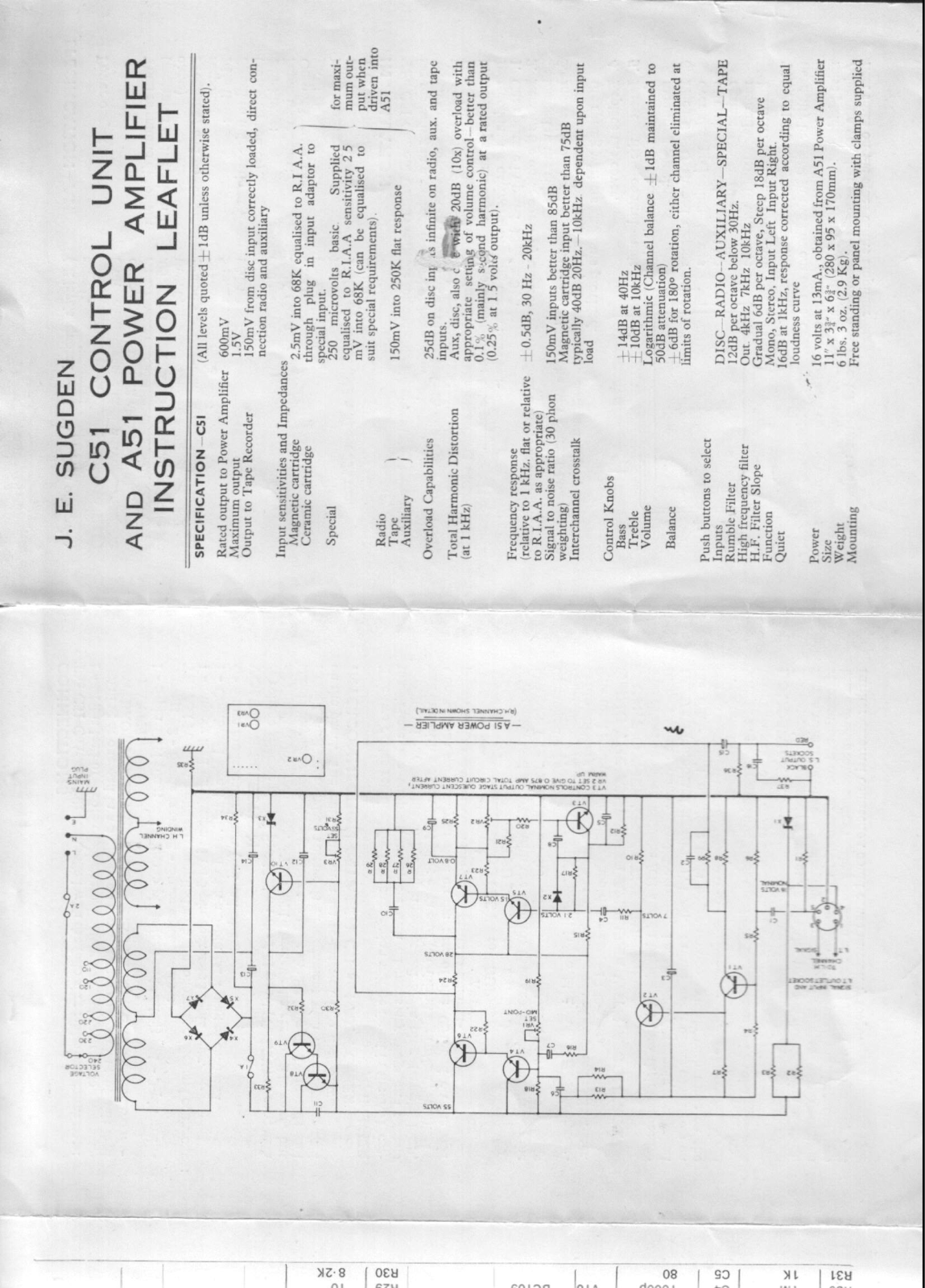 Sugden A-51, C-51 Owners manual