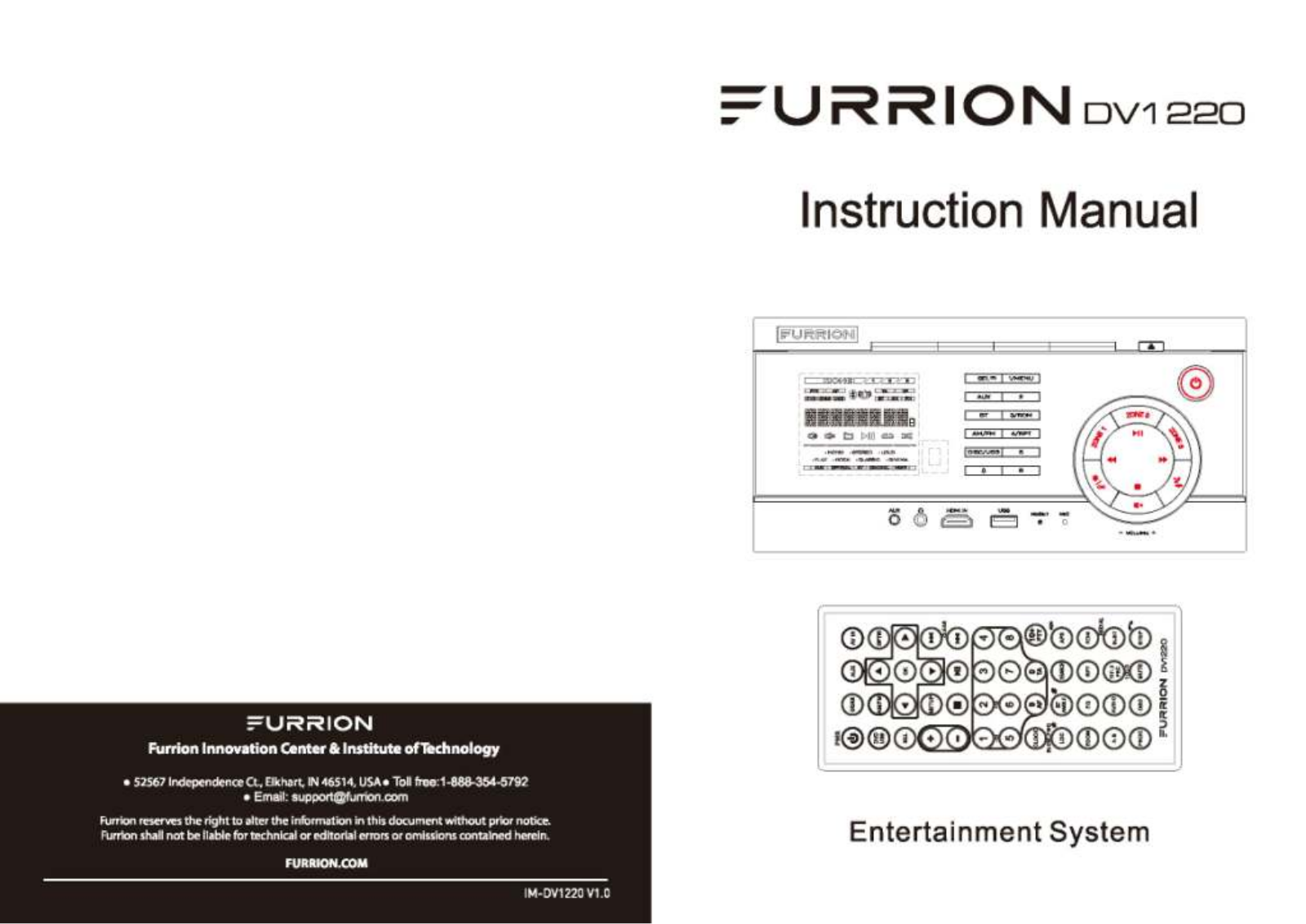 Furrion DV1220 Users Manual