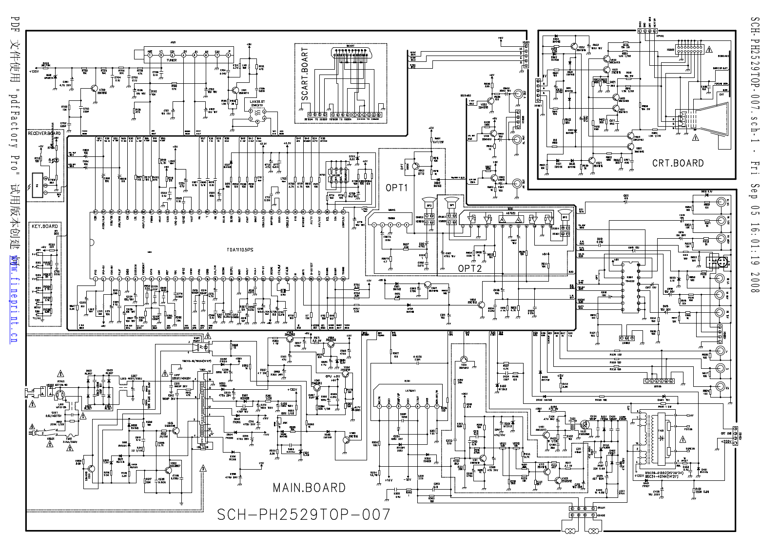 SUPRA STV-21002, STV-21004, STV-21006, PH2529TOP Schematic