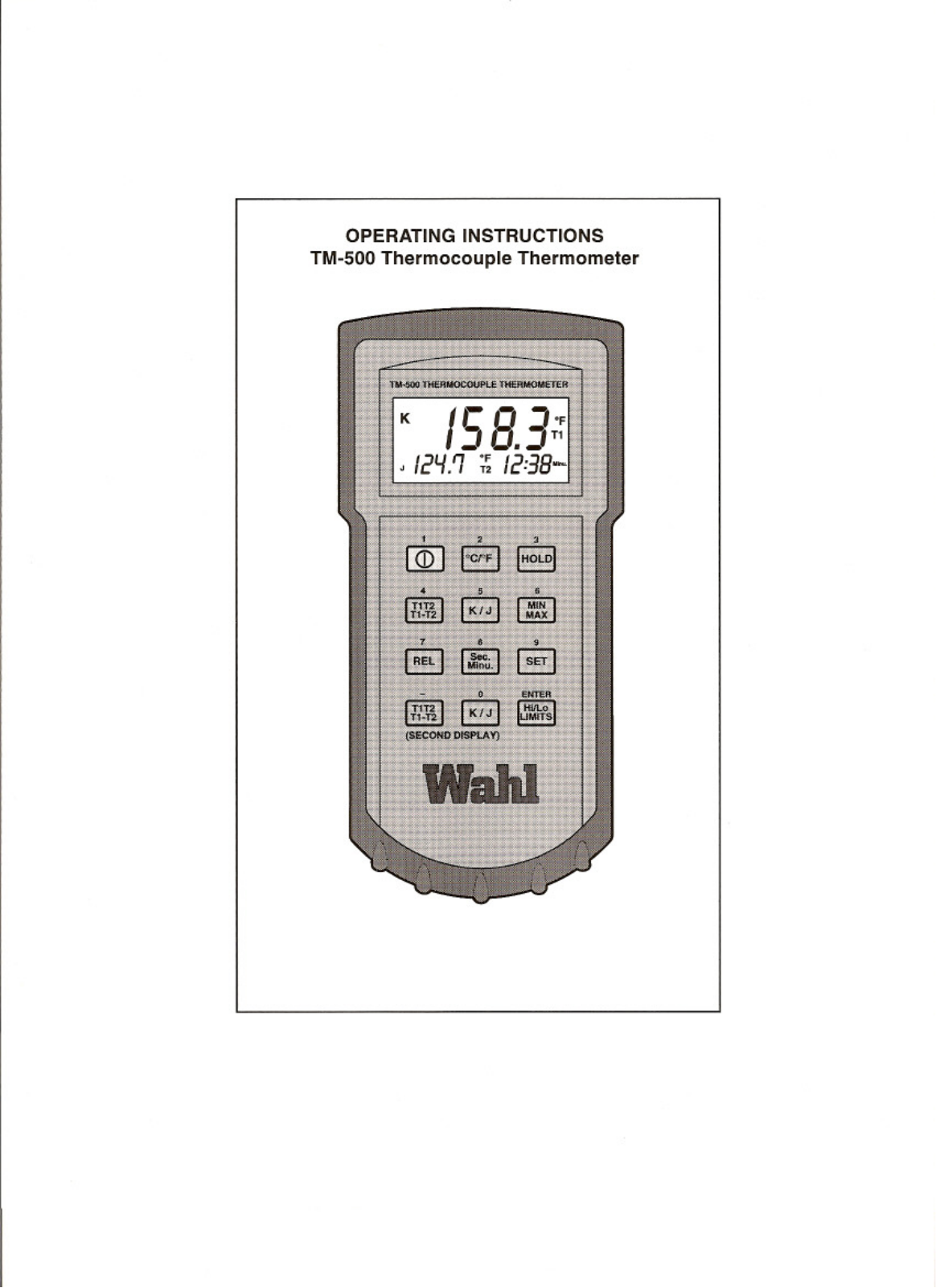 Wahl TM-500 User Manual