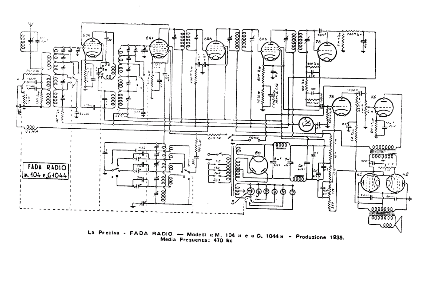 Fada m104, g1044 schematic