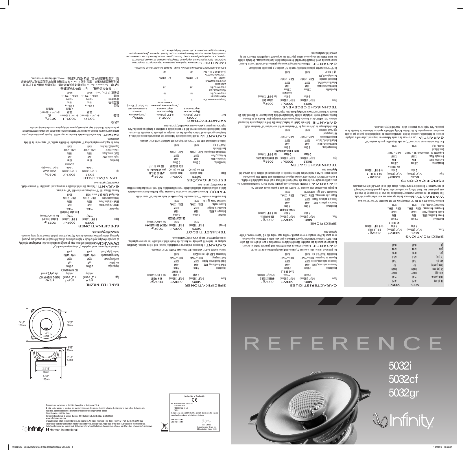 Infinity REF 5032i User Manual