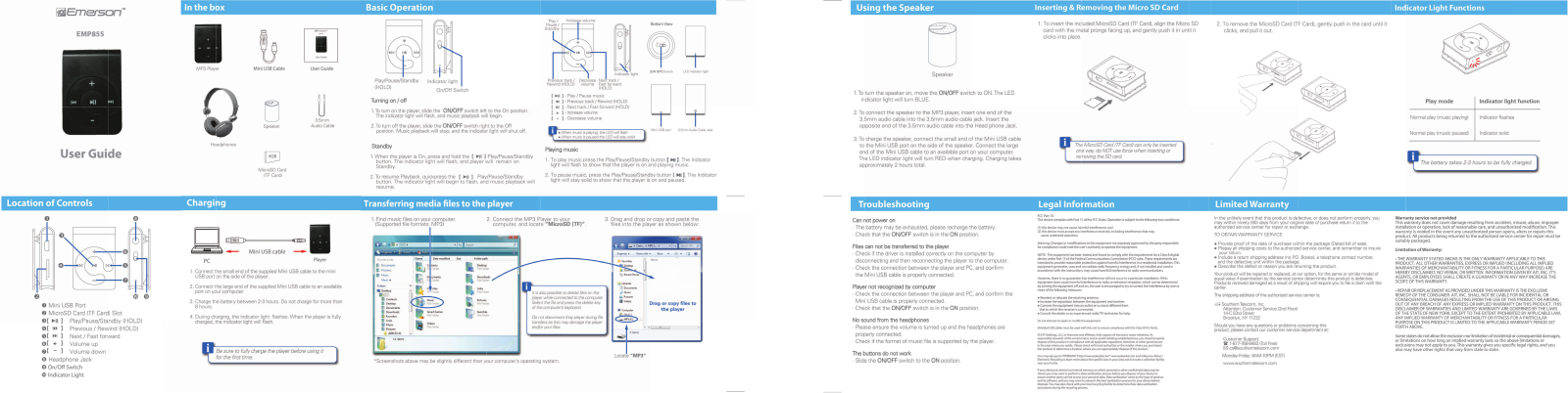 Emerson EMP855 User Manual