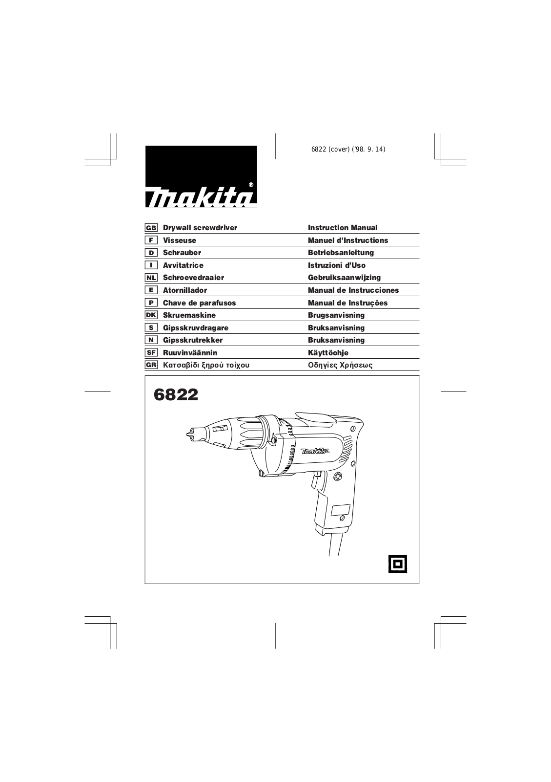 Makita 6822 User Manual