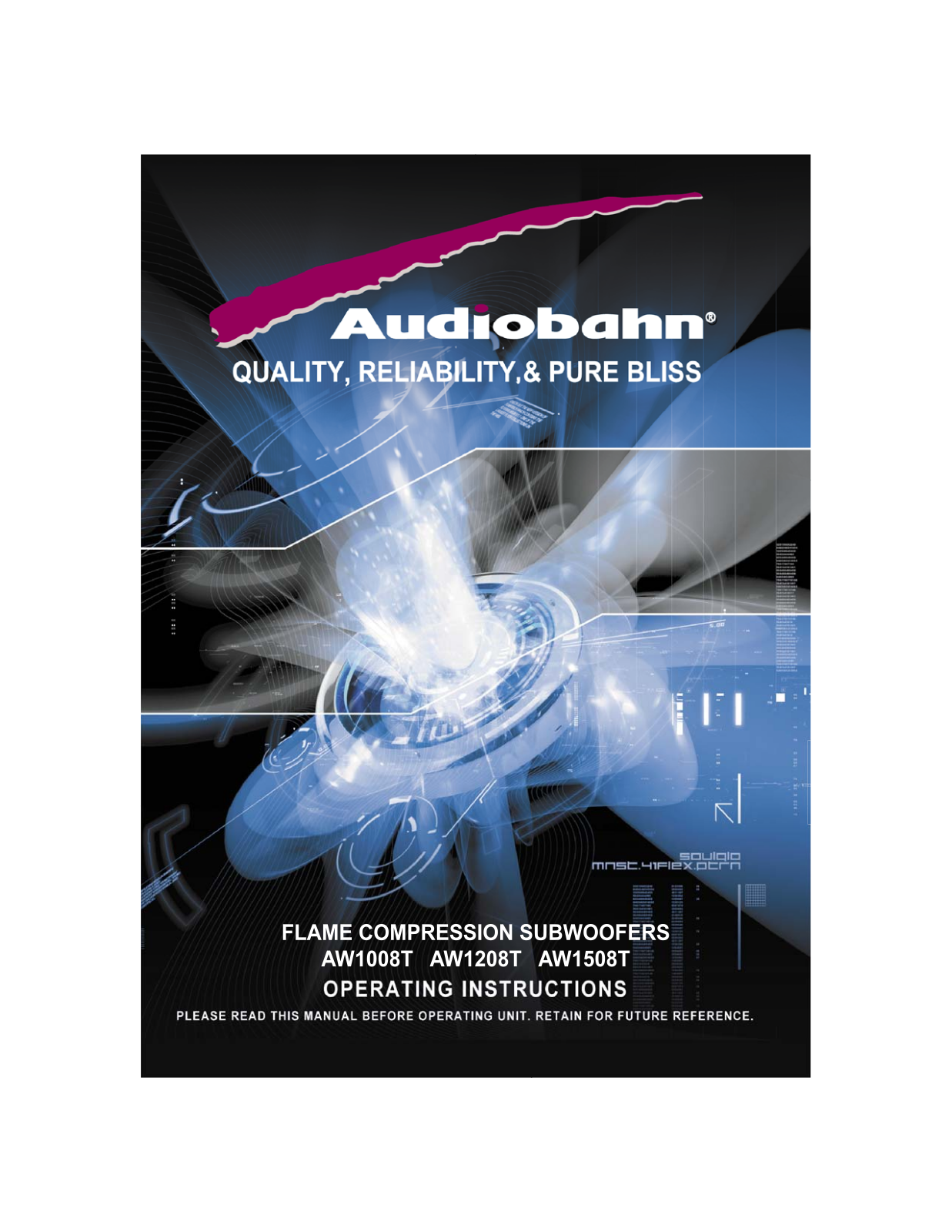 Audiobahn AW1508T, AW1208T User Manual