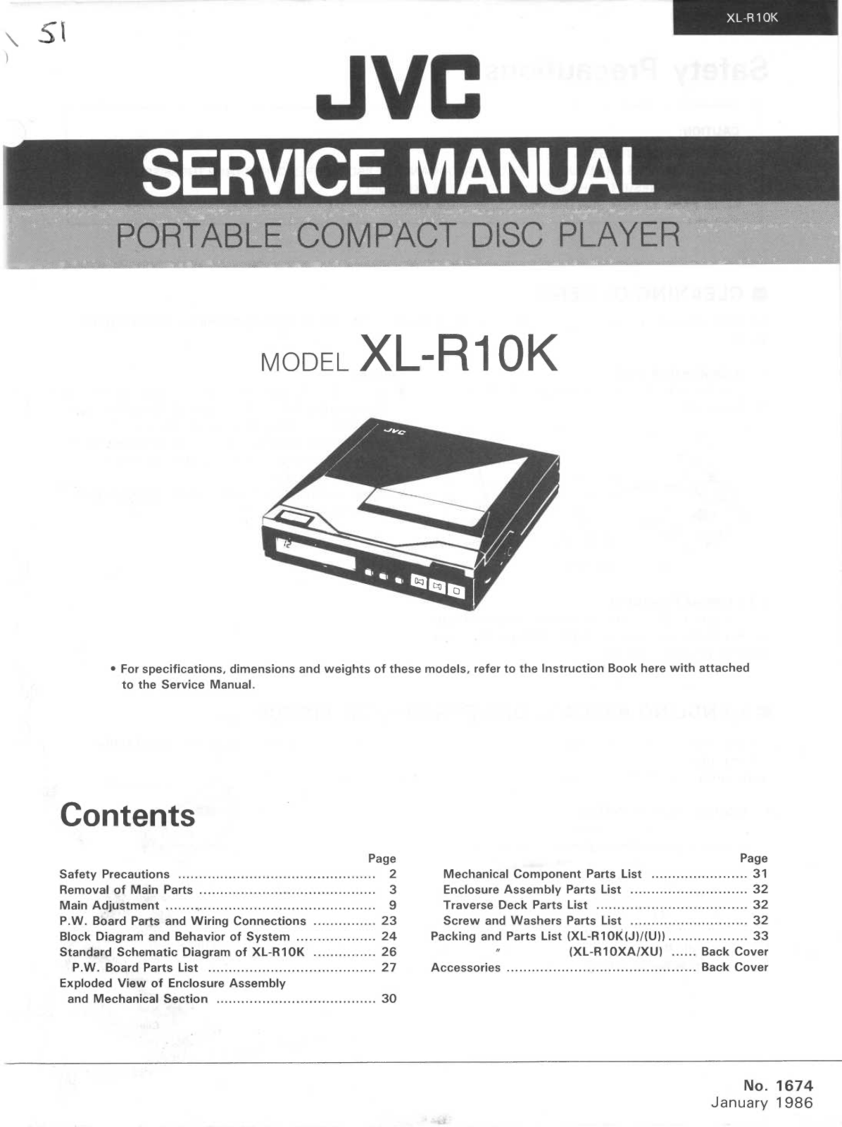 JVC XL-R10K Service Manual