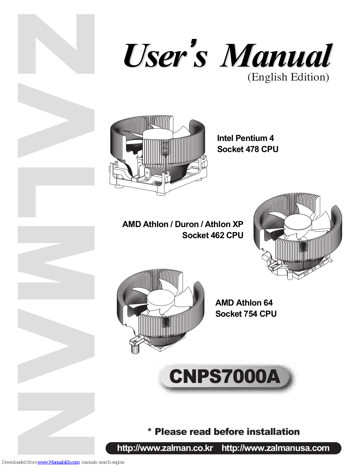 ZALMAN CNPS7000A-AlC User Manual