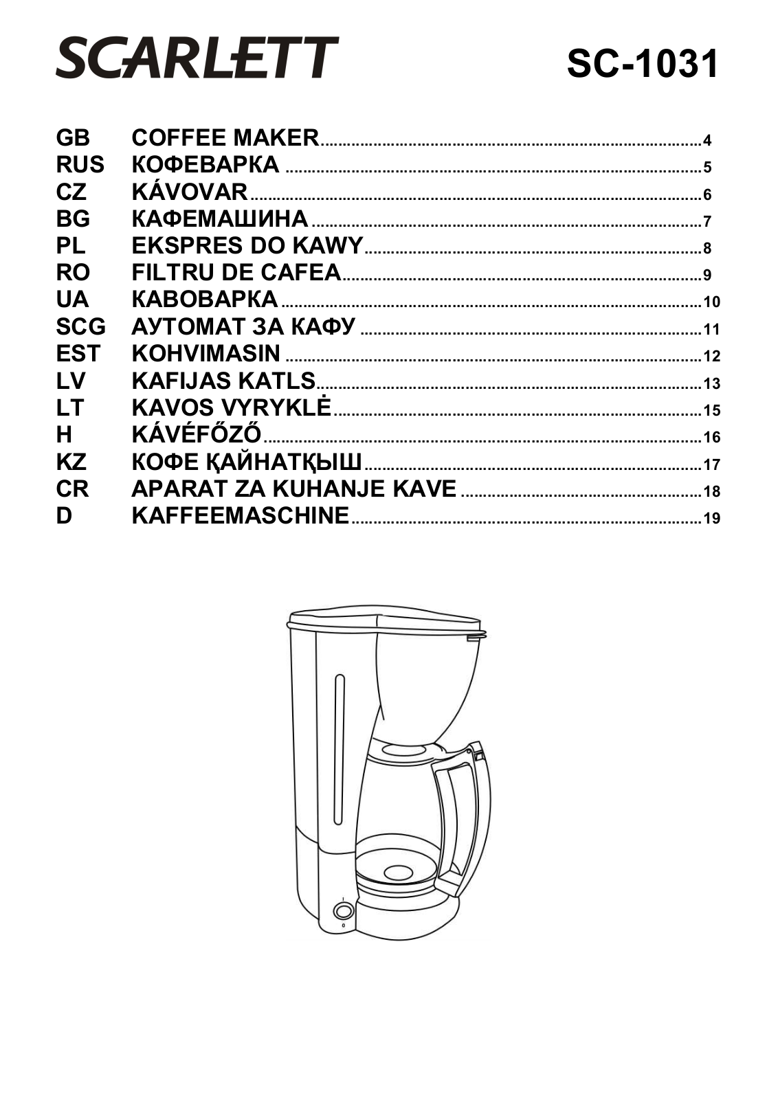 Scarlett SC-1031 User manual