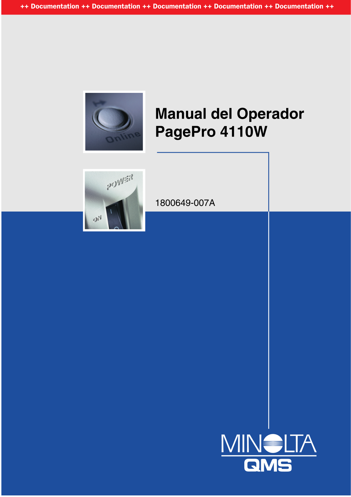 KONICA MINOLTA PagePro 4100W User Guide