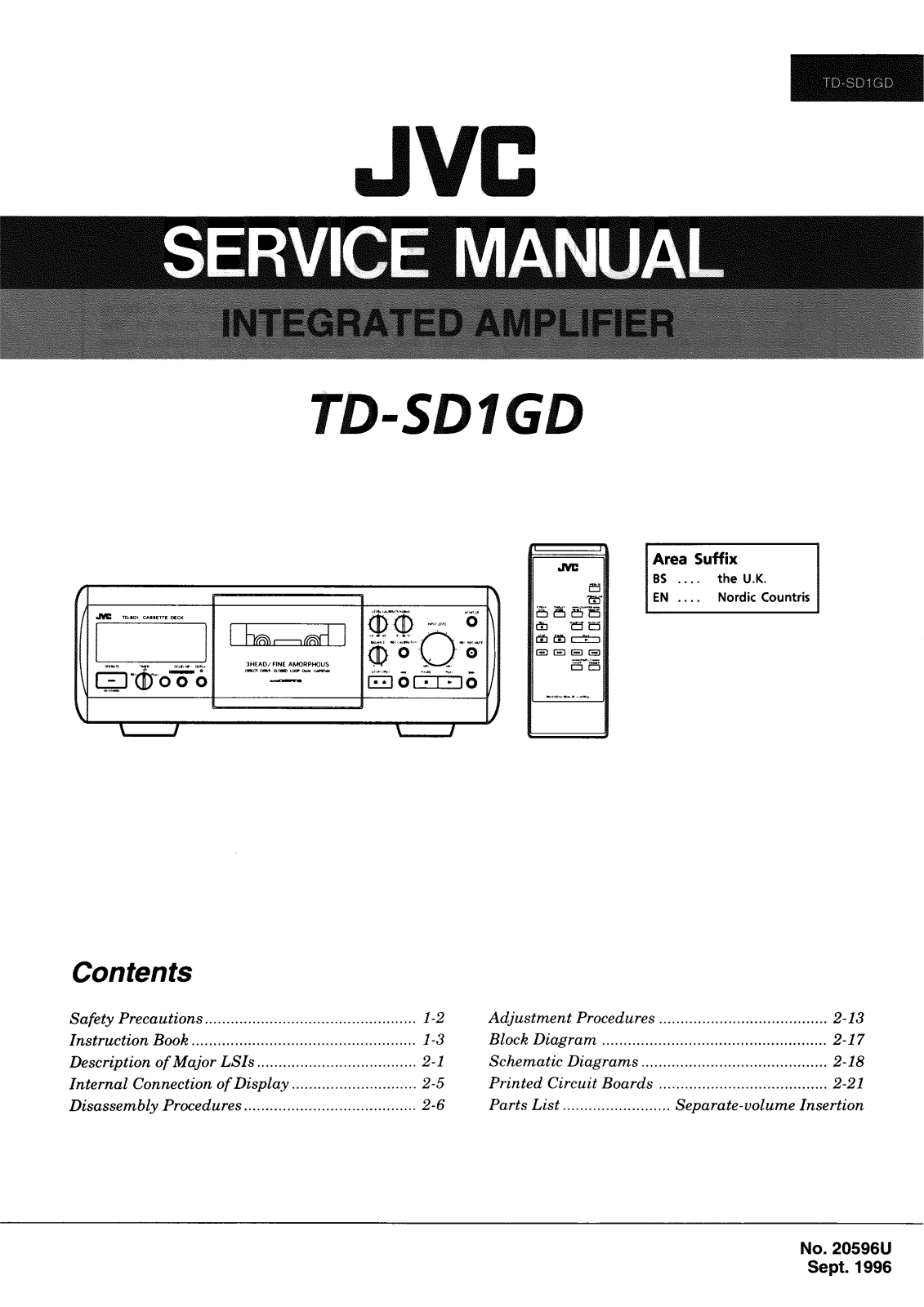 JVC TDSD-1 Service manual