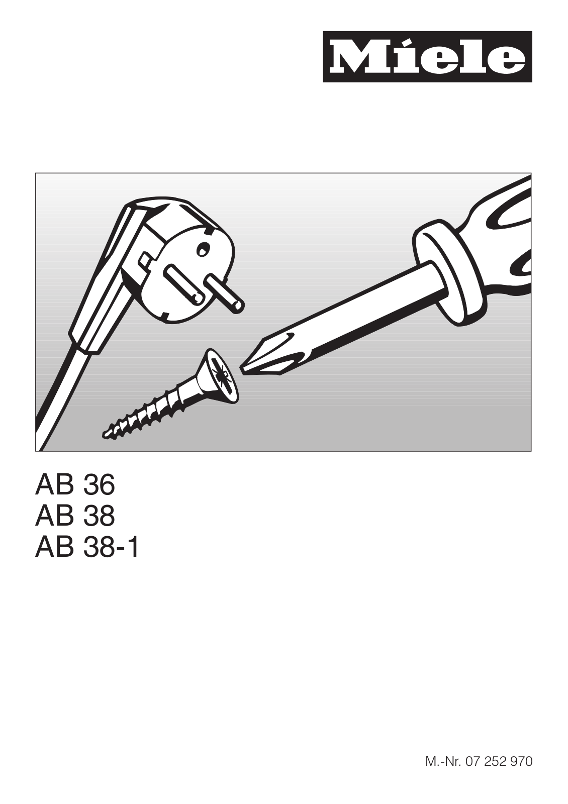 Miele AB 36, AB 38, AB 38-1 assembly instruction