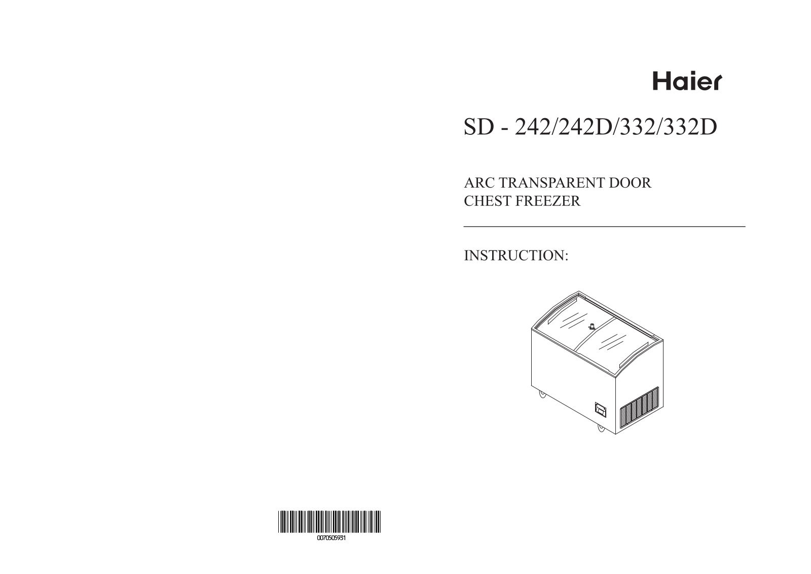 Haier SD-332D, SD-242, SD-332, SD-242D User Manual