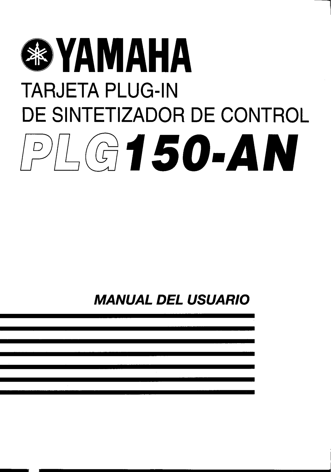 Yamaha PLG150-AN User Manual