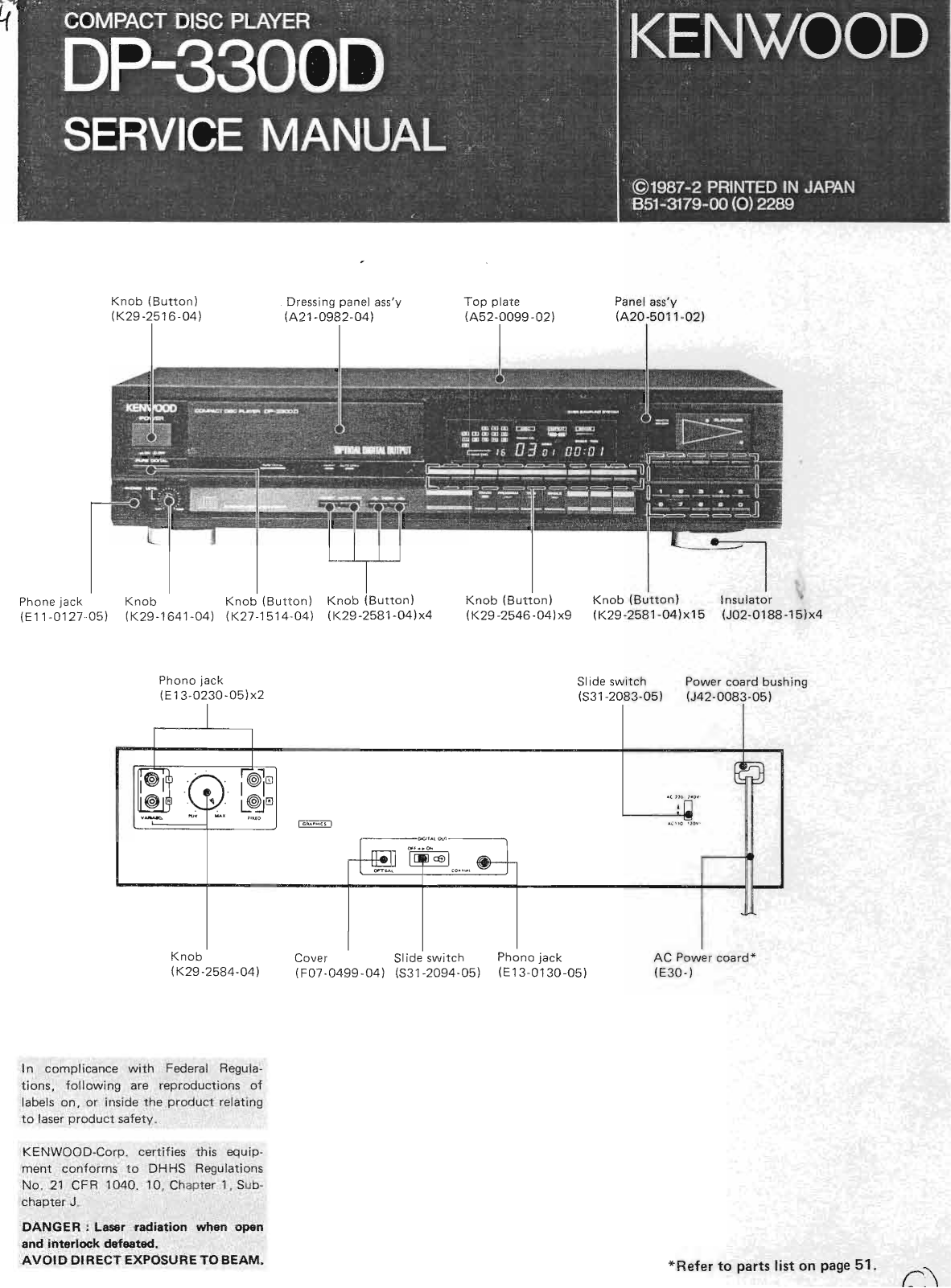 Kenwood DP-3300-D Service Manual