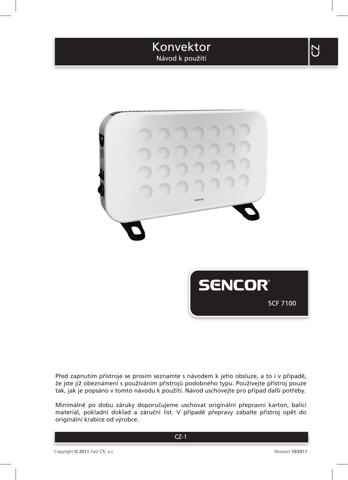 Sencor SCF 7100 User Manual