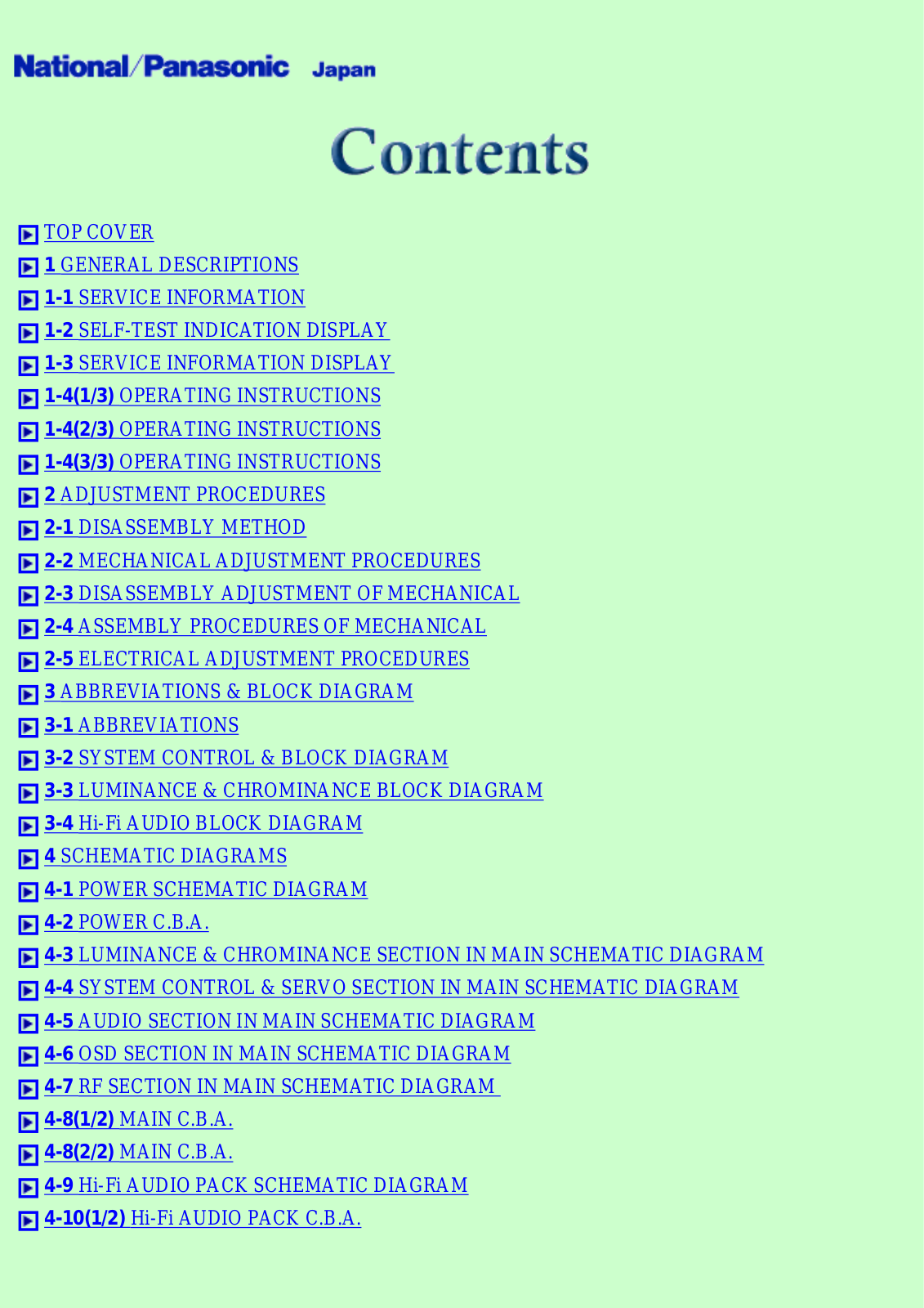 Panasonic NV-HS900 Service Manual