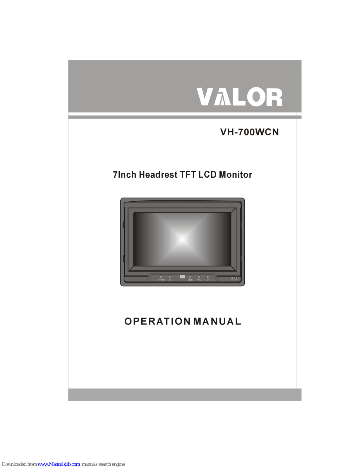 Valor VH-700WCN Operation Manual