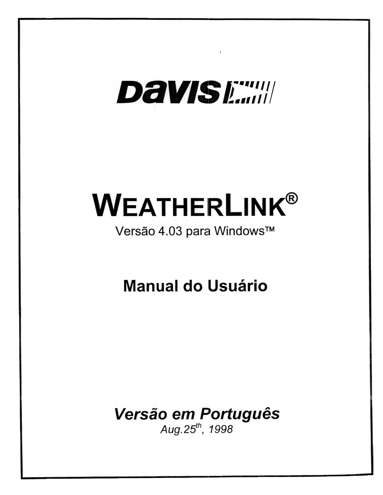 Davis WeatherLink 4.0 User Guide