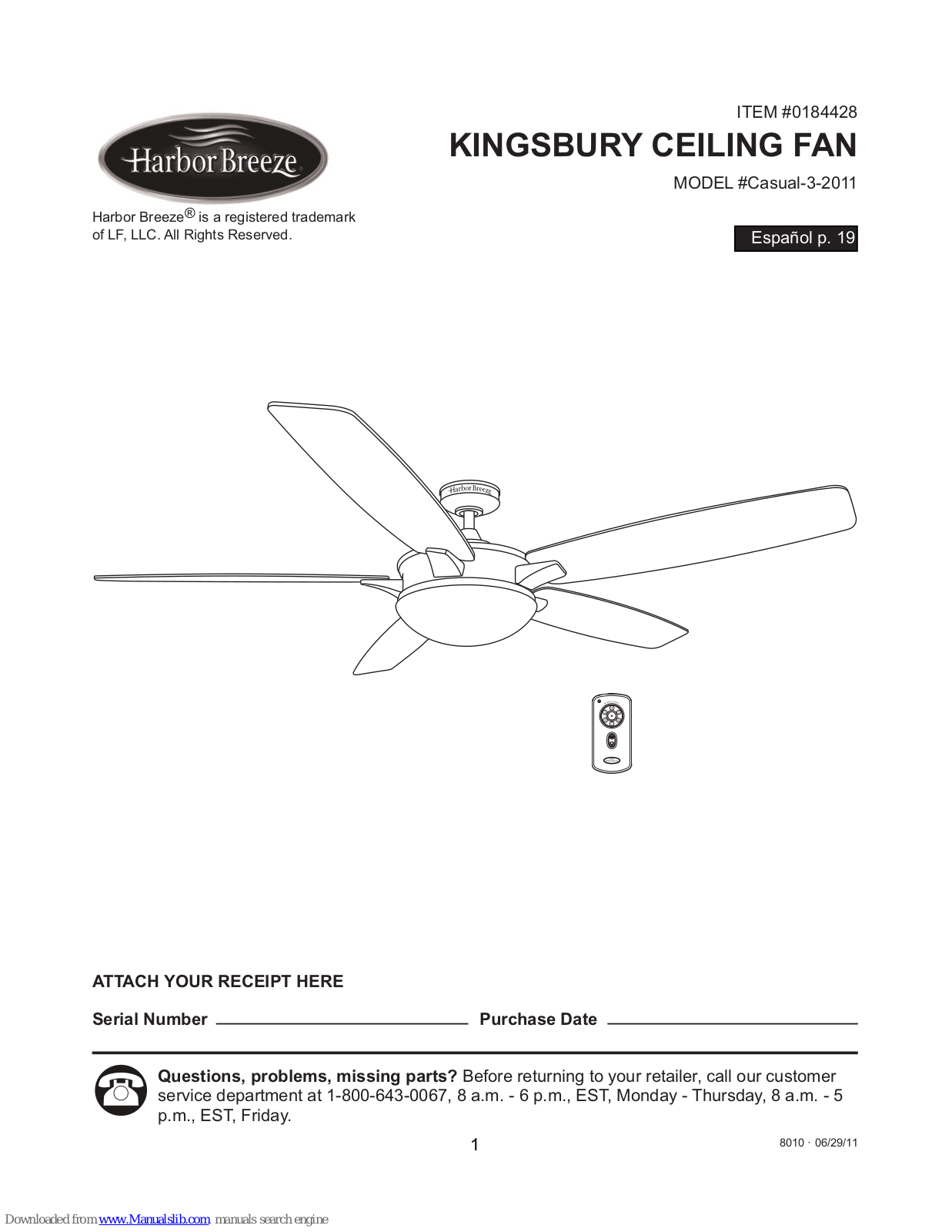 Harbor Breeze Casual-3-2011 User Manual