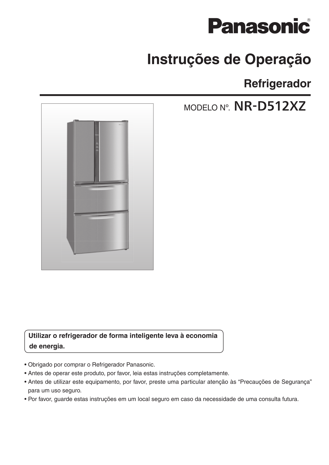 Panasonic NR-D512XZ Operating Instruction