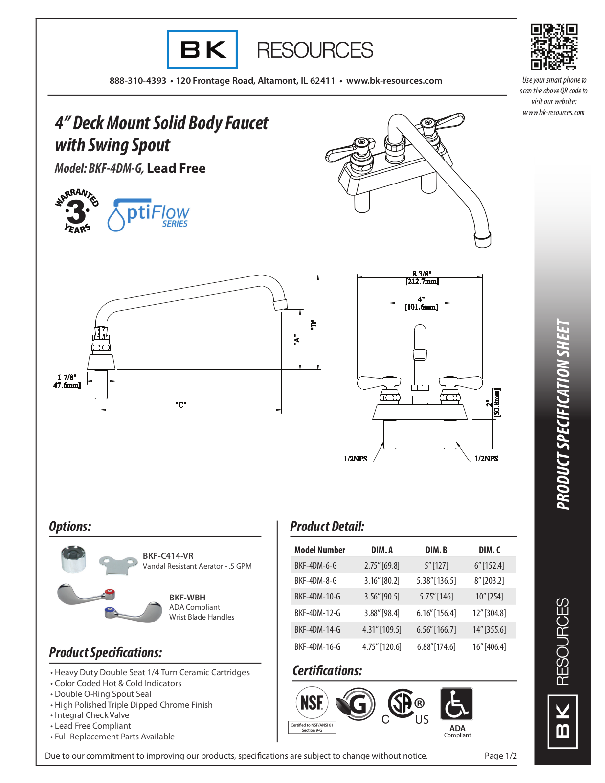 BK Resources BKRE1000 Specifications - ManualMachine.com