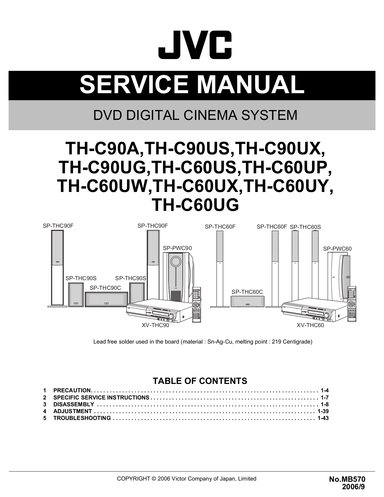 Jvc TH-C90-UX, TH-C90-US, TH-C90-A Service Manual