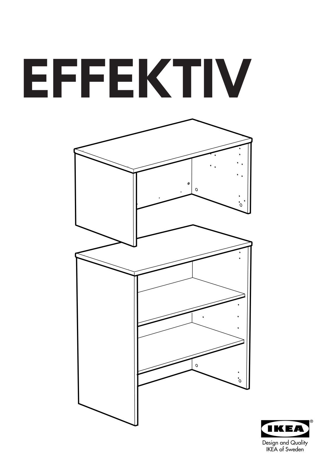 IKEA EFFEKTIV ADD-ON UNIT HIGH 33 1/2