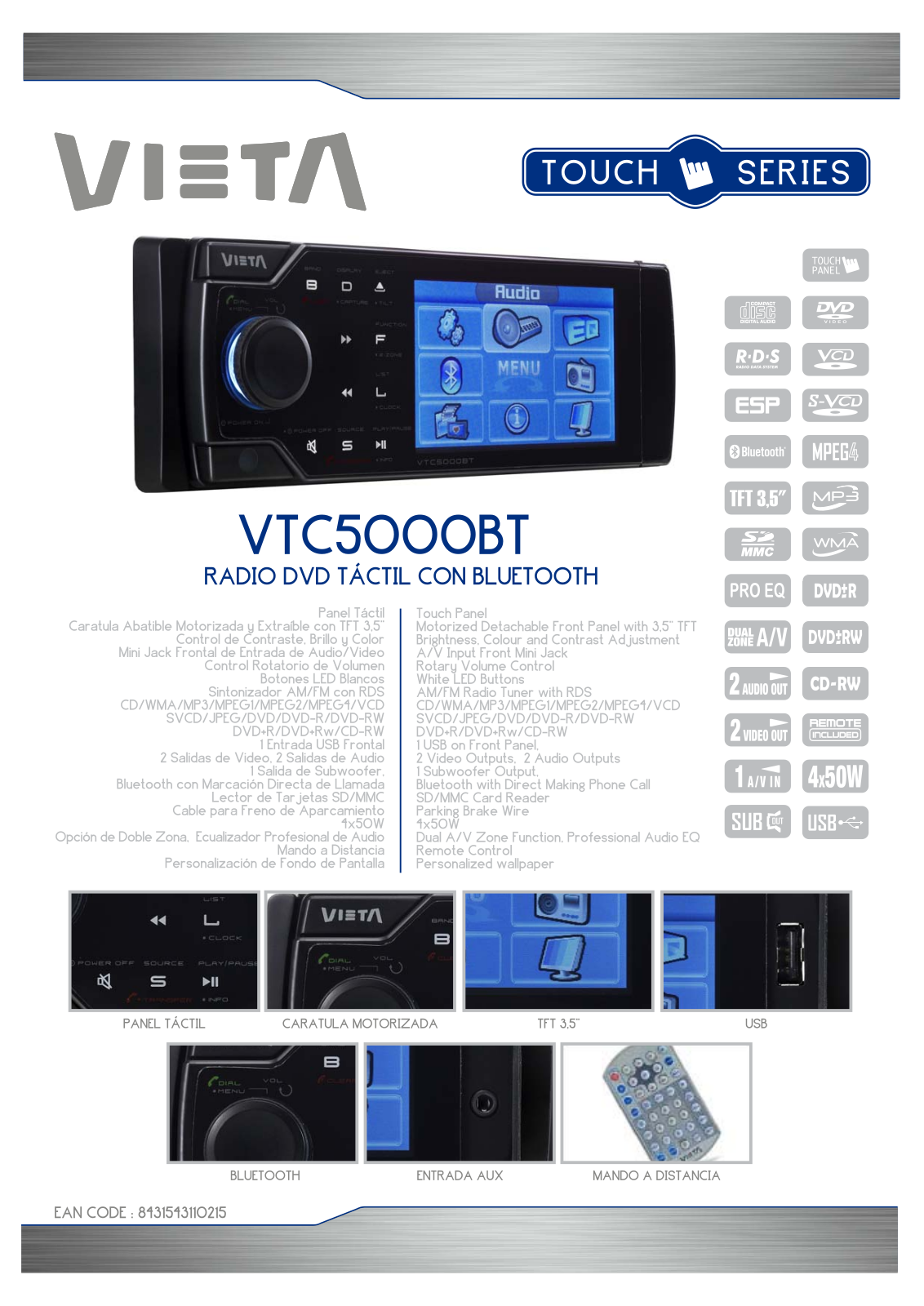 Vieta VTC5000BT DATASHEET