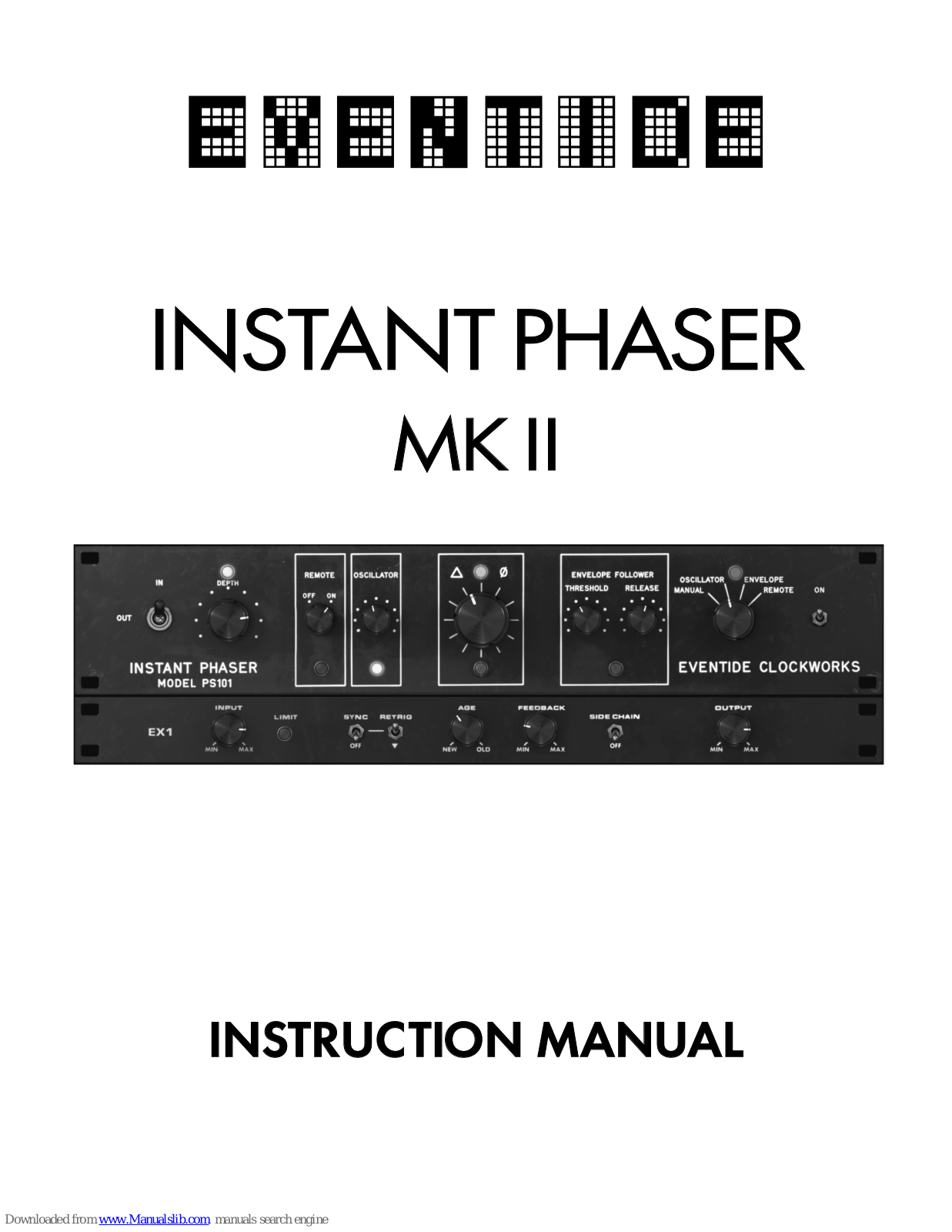 Eventide PS101 Instruction Manual