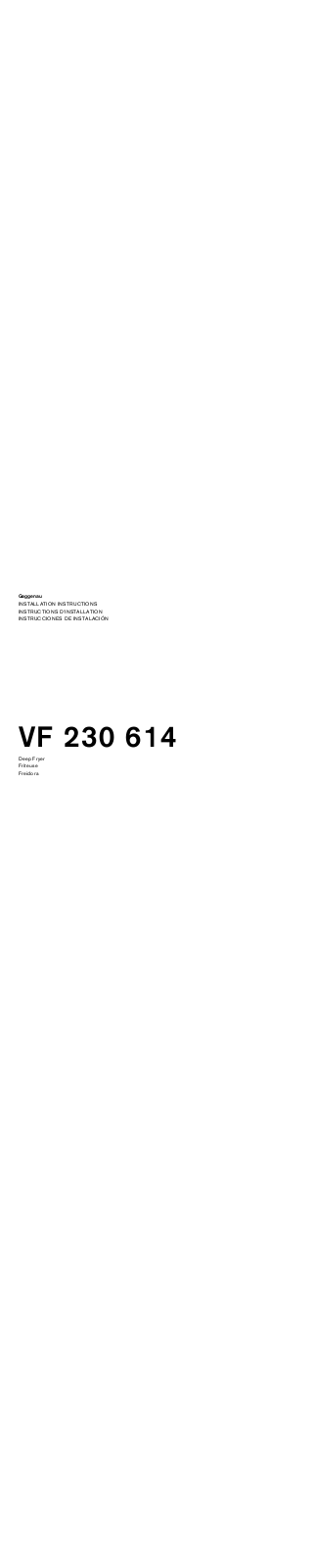 Gaggenau VF230614 User Manual