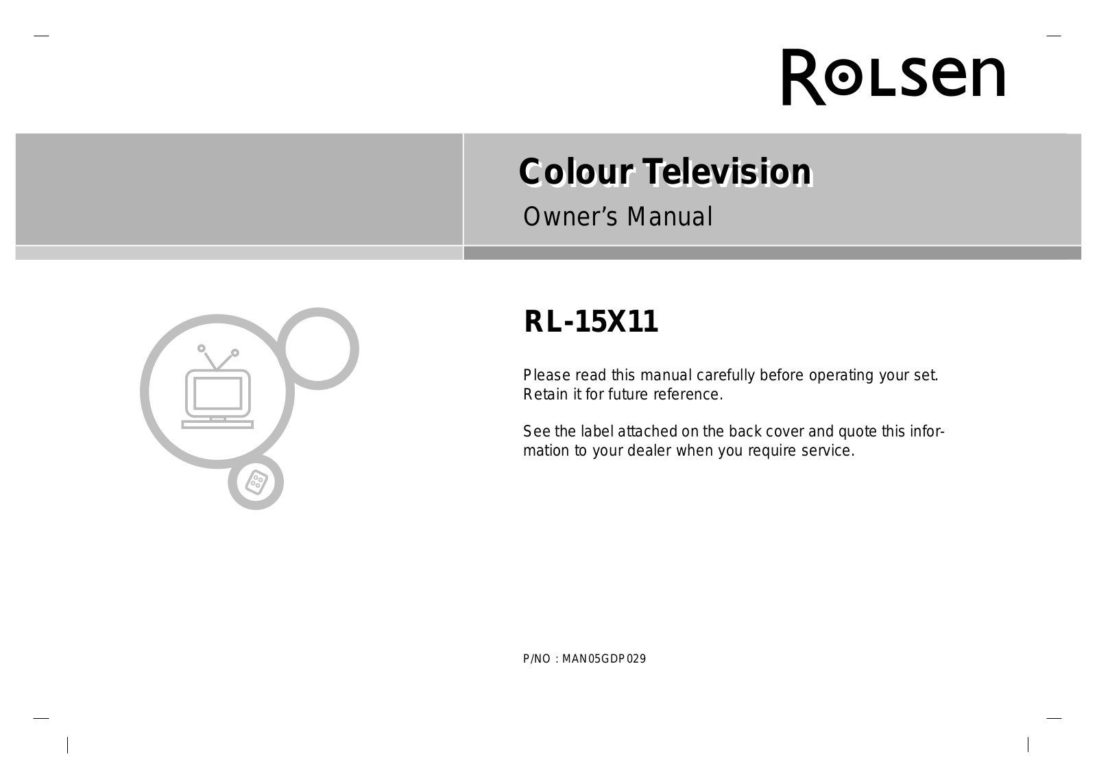 Rolsen RL-15X11 User Manual