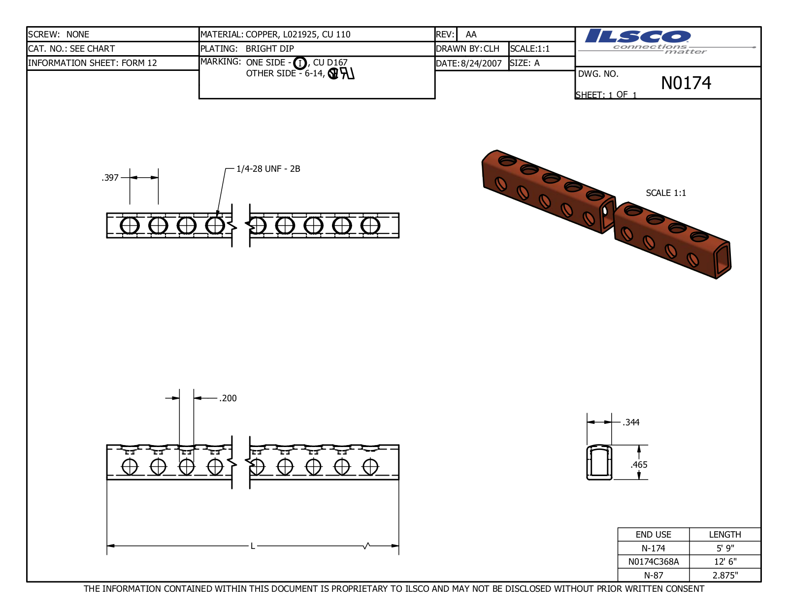 Ilsco N-174 Data sheet