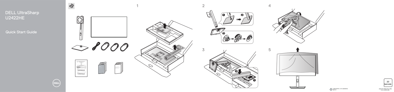 Dell U2422HE Quick Setup Guide