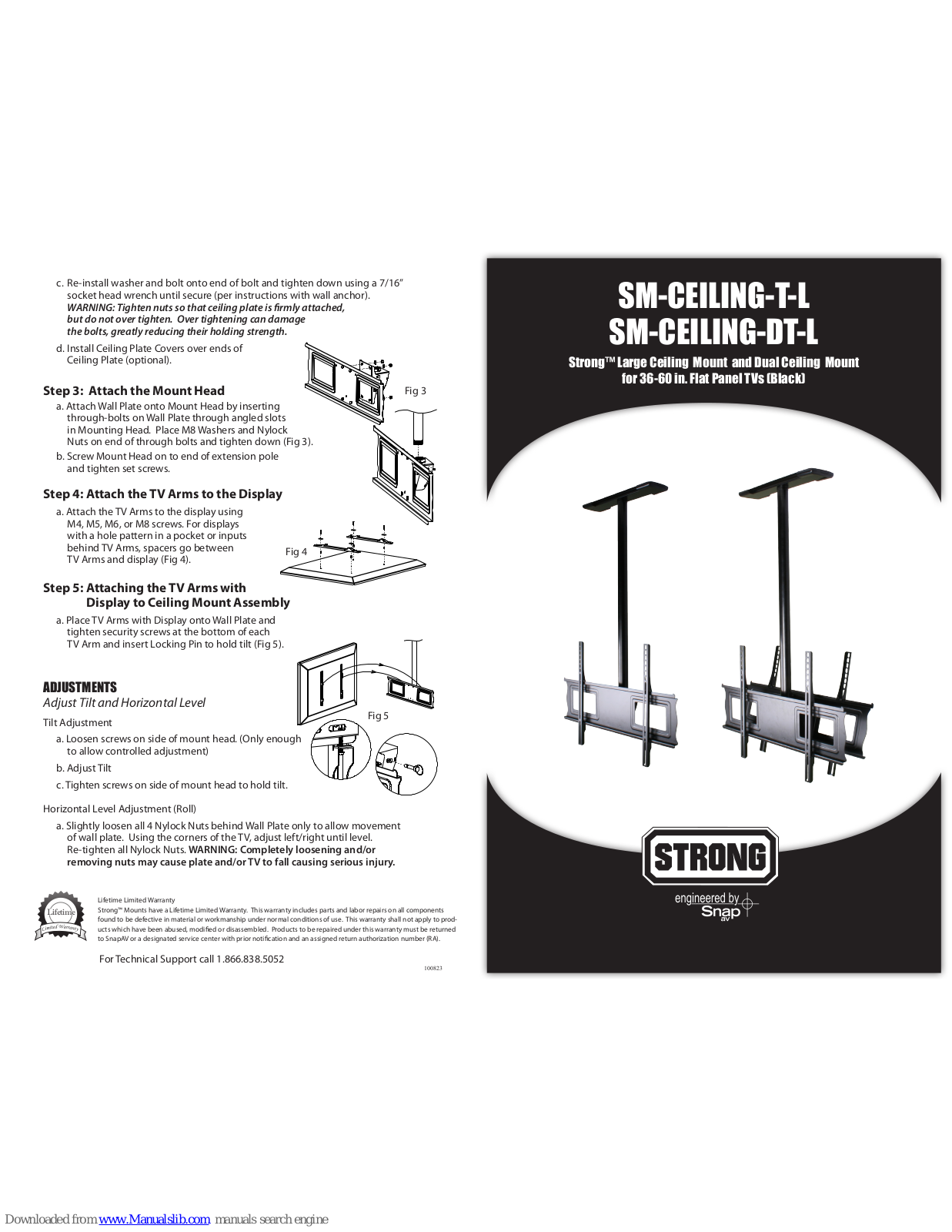 Strong SM-CEILING-T-L, SM-CEILING-DT-L Installation Instructions Manual - ManualMachine.com