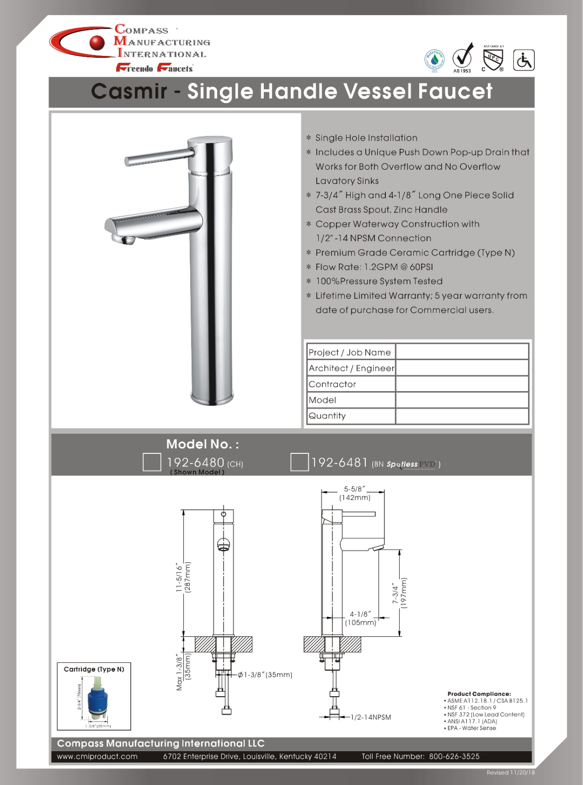 CMI QMV10128 Specifications - ManualMachine.com