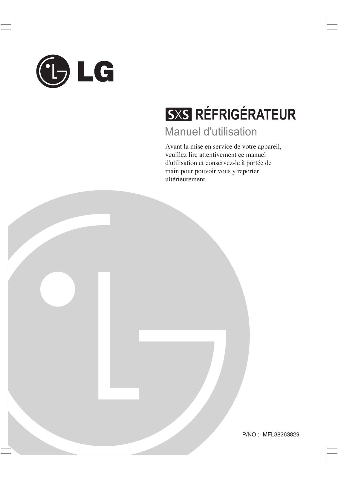 LG GR-P217LGQ User manual