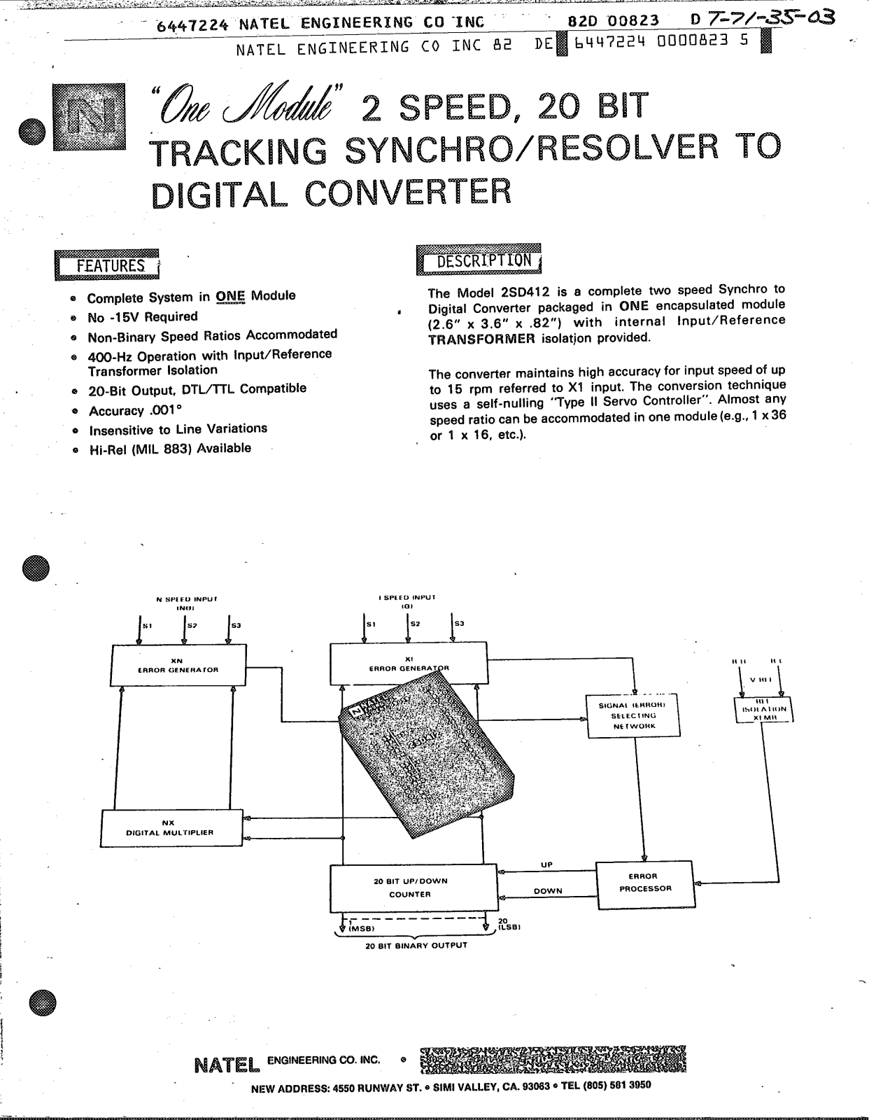 NATEL 2SD412 User Manual