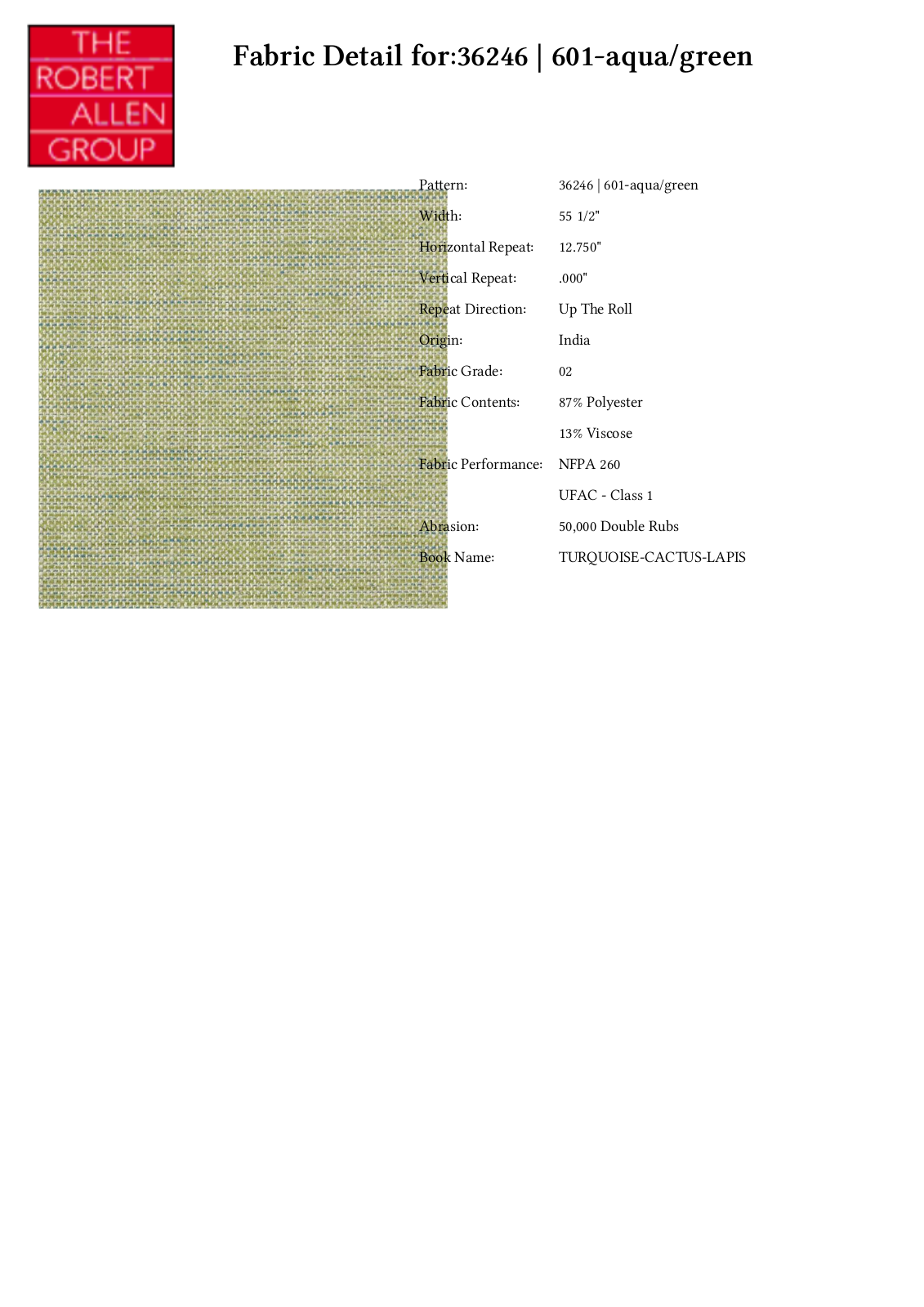 Duralee CRAL5527 Specifications - ManualMachine.com