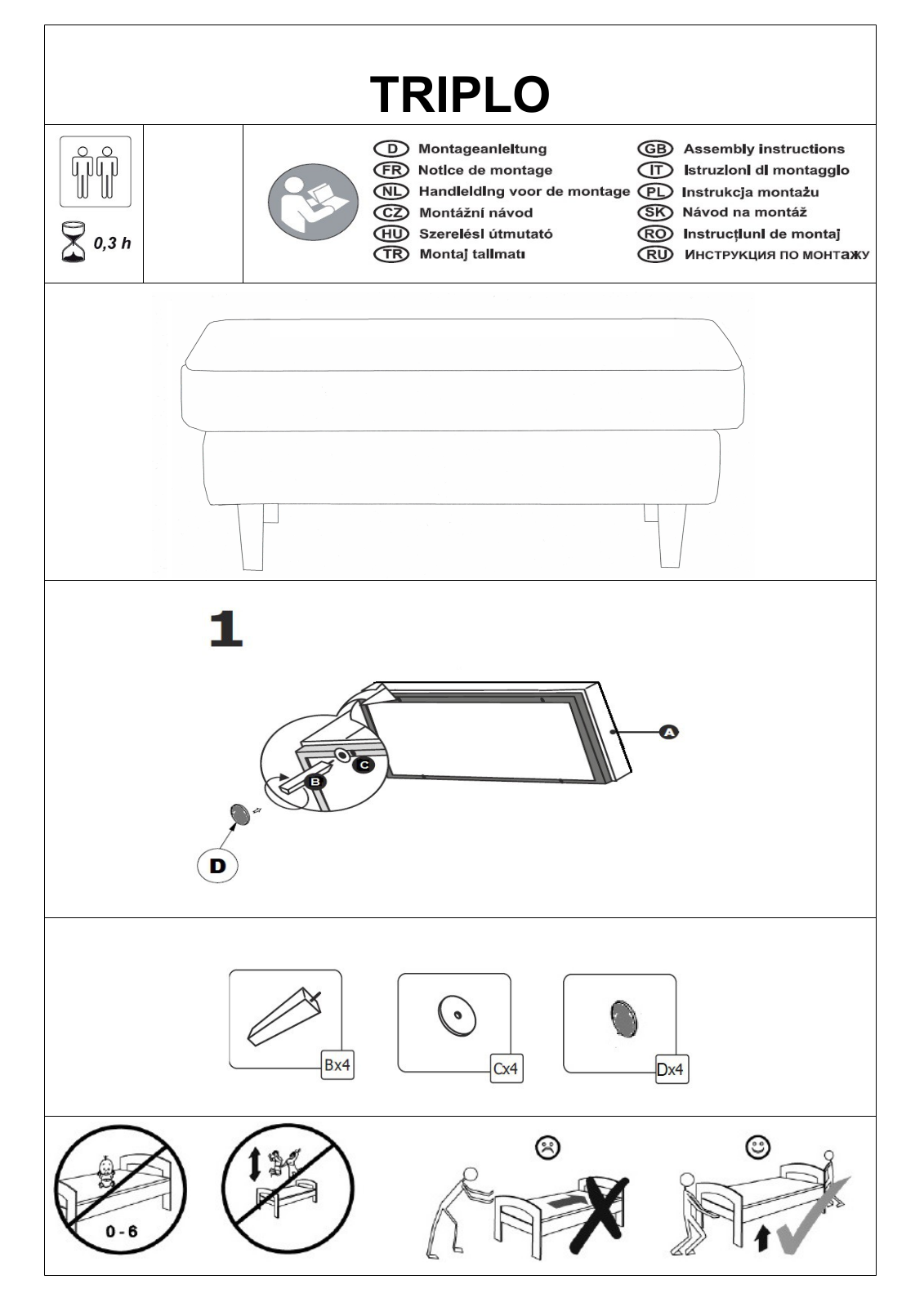 Home affaire Triplo Assembly instructions