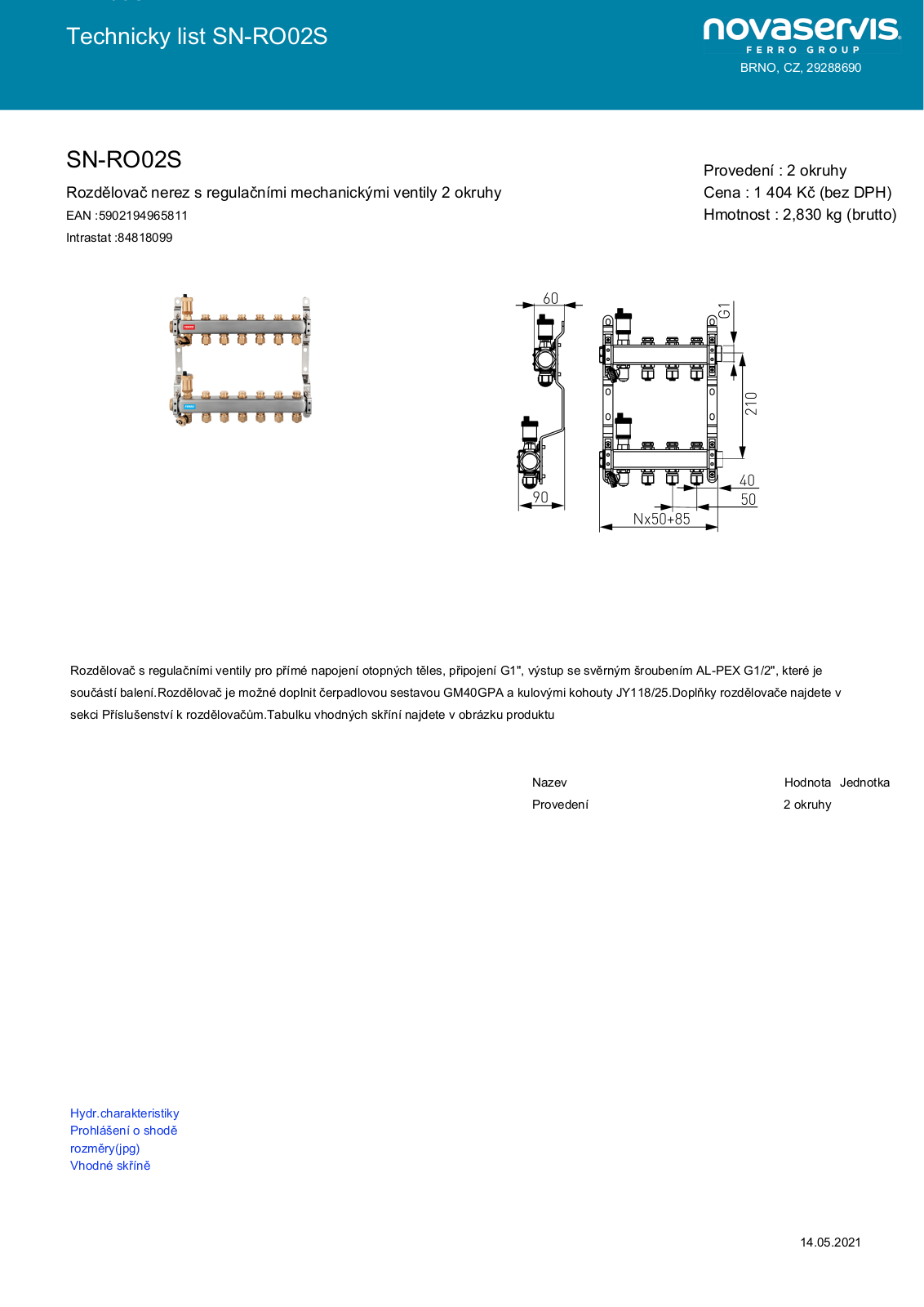 Novaservis SN-RO02S User guide - ManualMachine.com