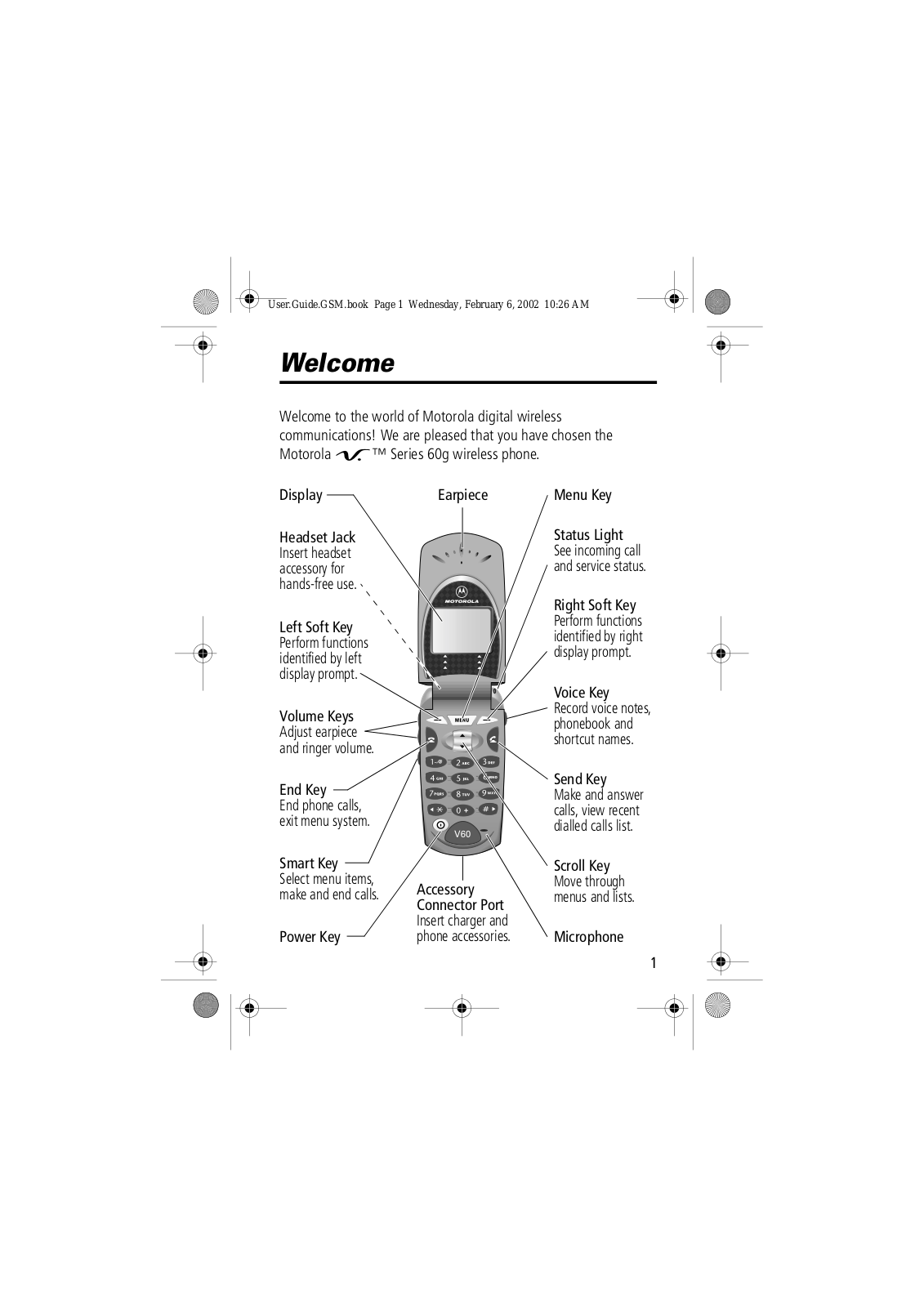 Motorola V60, V60G user Manual