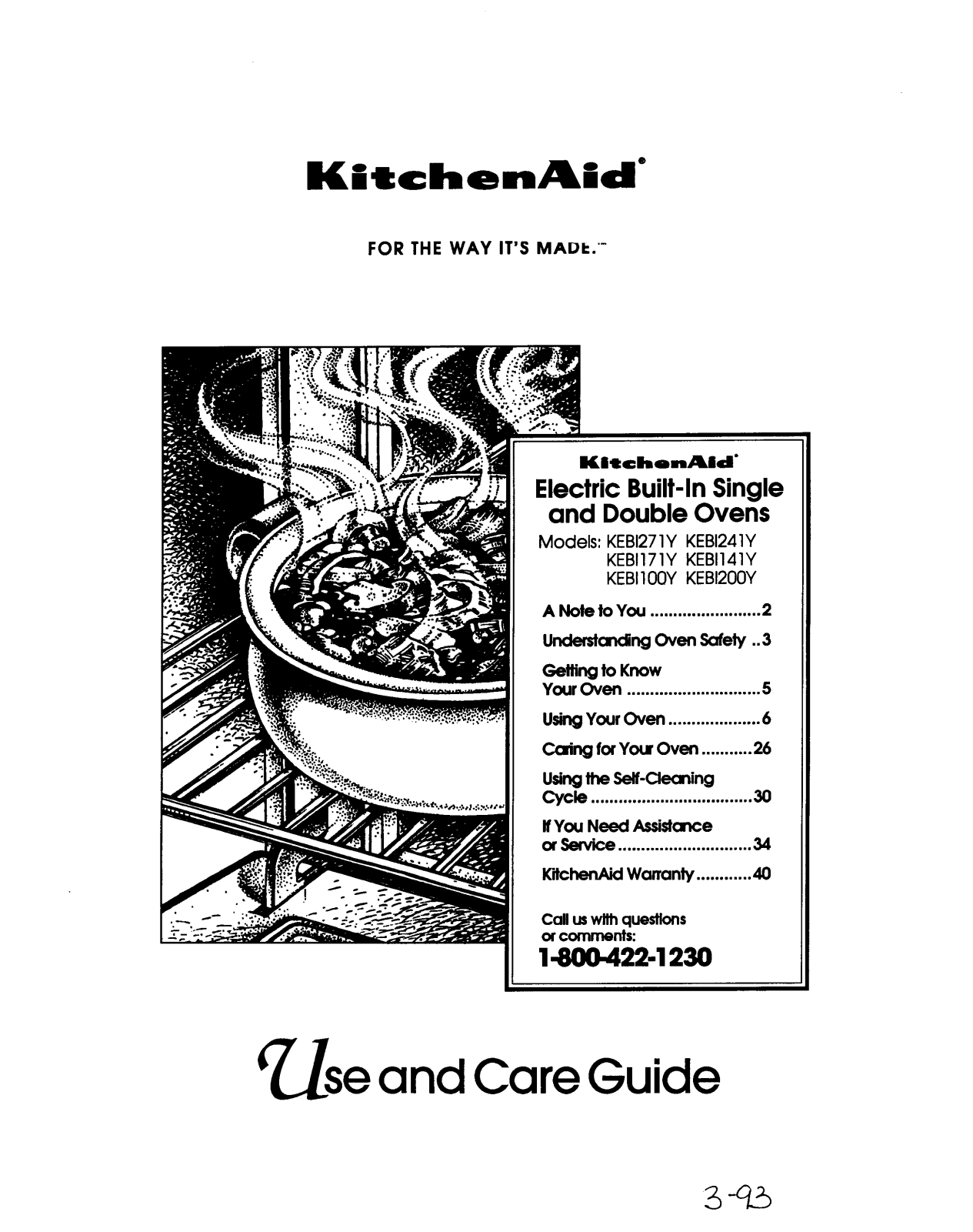 KitchenAid KEBI271Y, KEBI241Y, KEBI171Y, KEBI141Y, KEBI100Y Owner's Manual