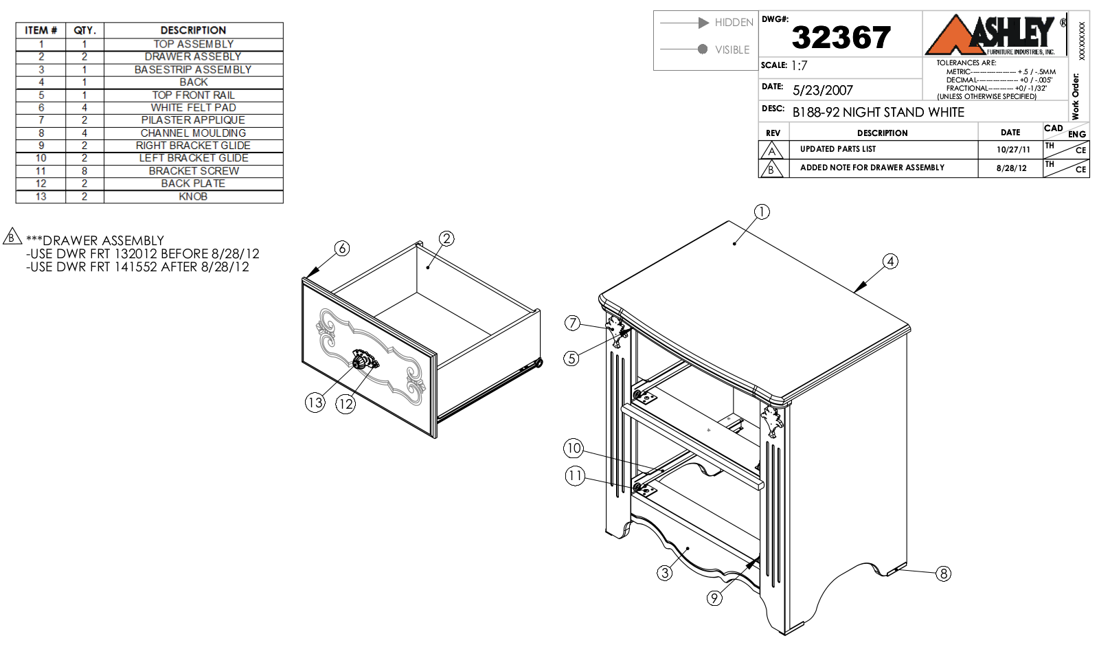 Ashley B18892 Part List - ManualMachine.com