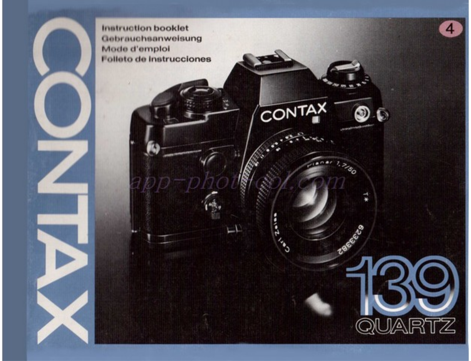 CONTAX 139 Quartz Instruction Manual