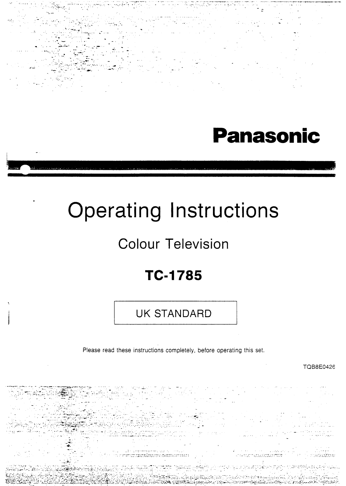 Panasonic TC-1785 User Manual