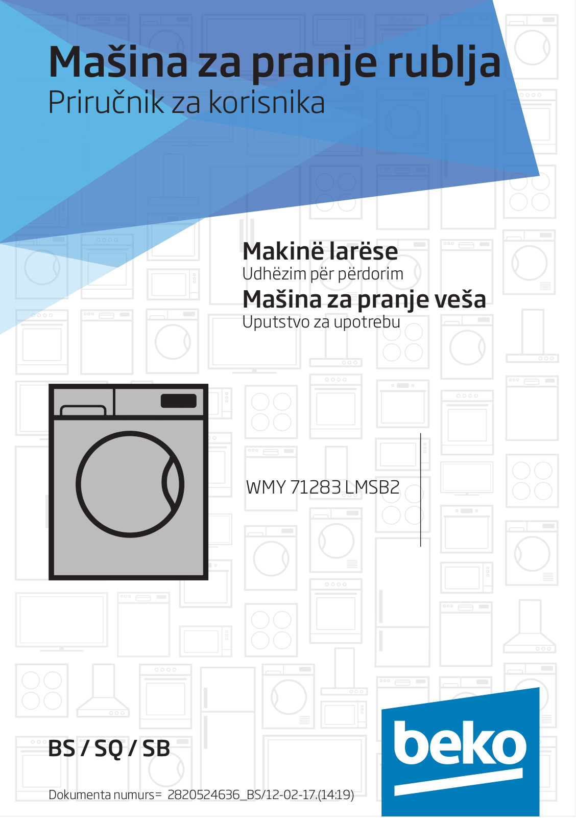 Beko WMY 71283 LMSB2 User manual