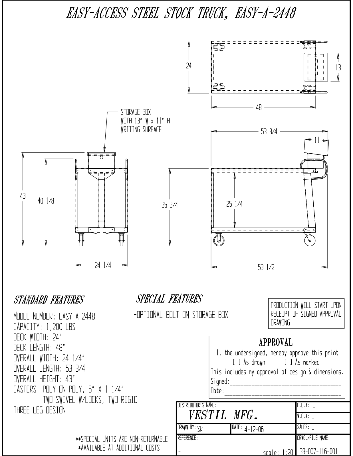 Vestil VSTI1292 Specifications - ManualMachine.com