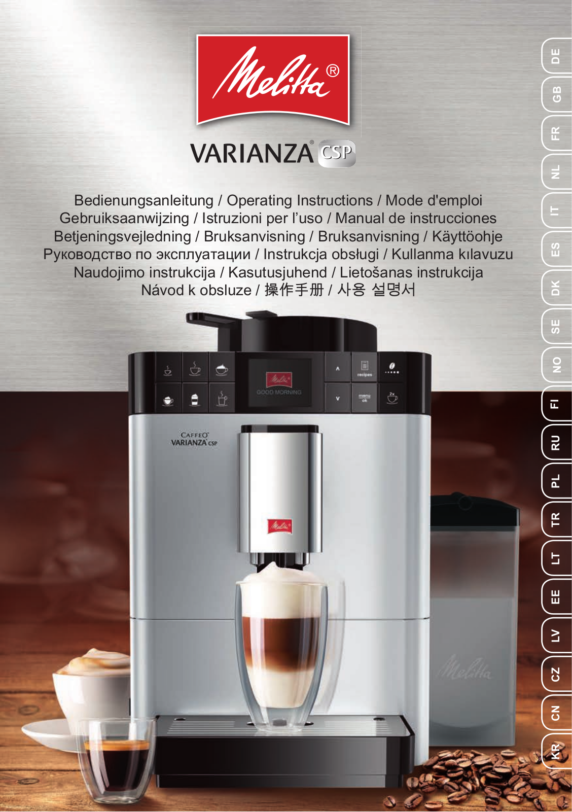 Melitta Caffeo F 580-100 Varianza CSP, Caffeo Varianza CSP F 570-102 User manual