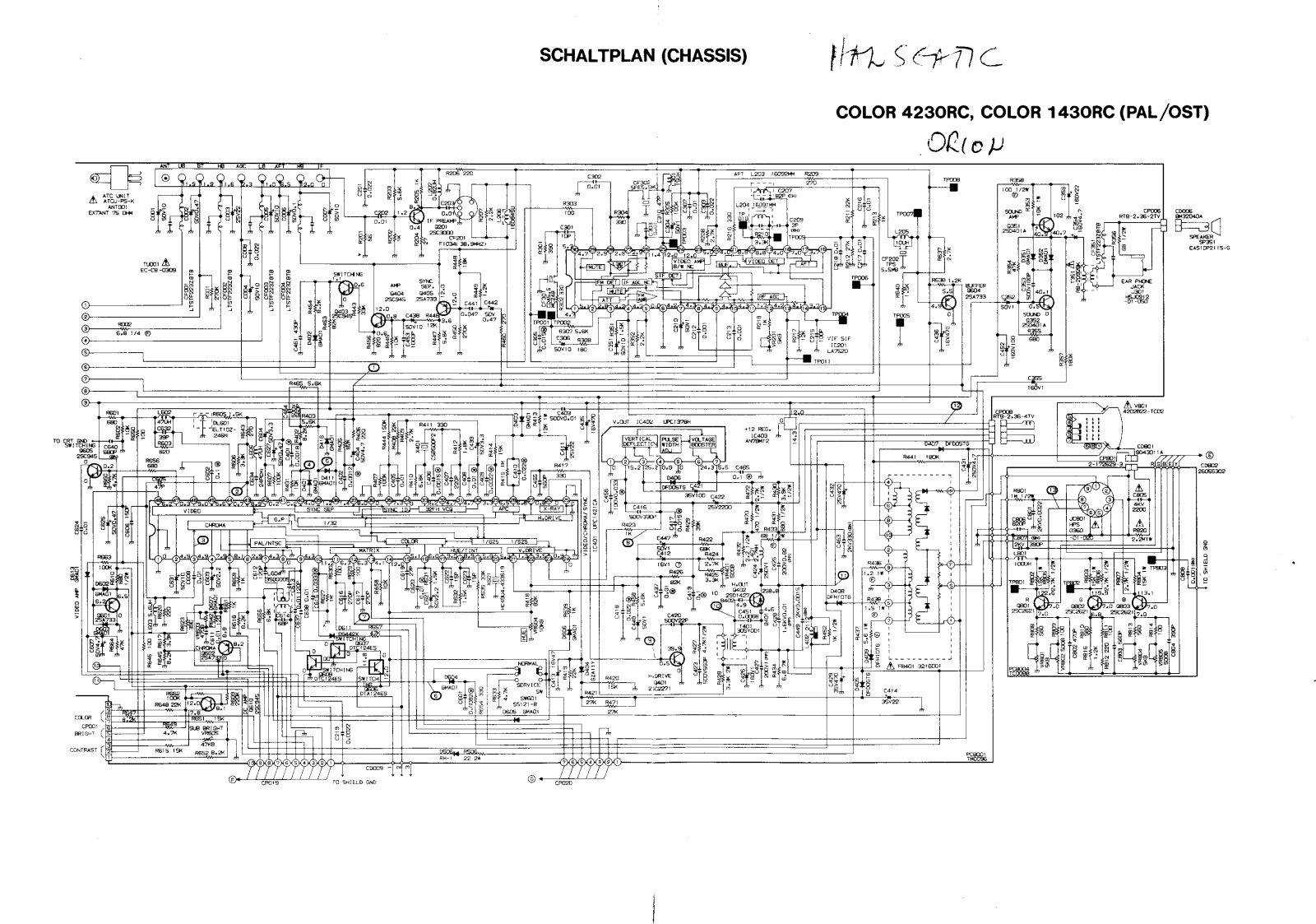 Orion 4230RC, 1430RC Schematic